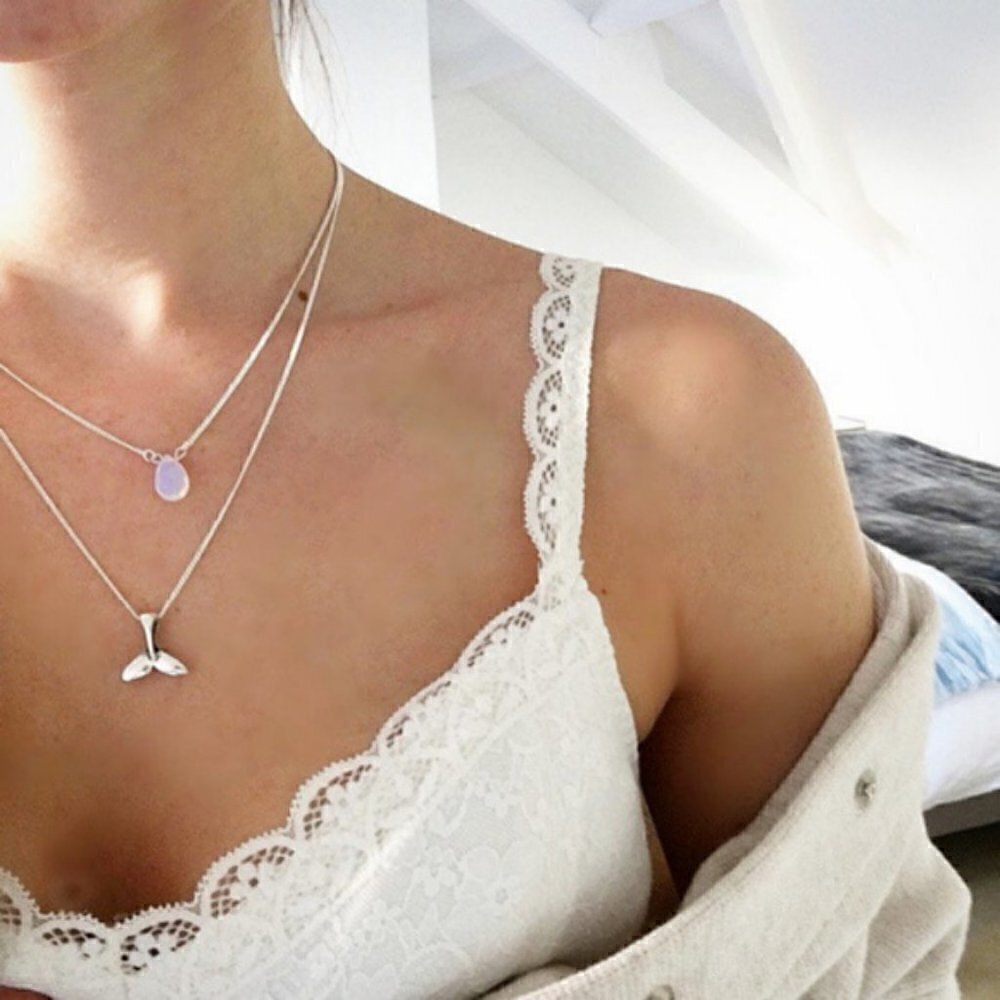 NEW Moonstone boho gypsy vintage jewelry necklace